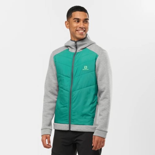 Casaco Salomon Essential Xwarm Híbrido Masculino Cinzentas Verdes | PT I35824